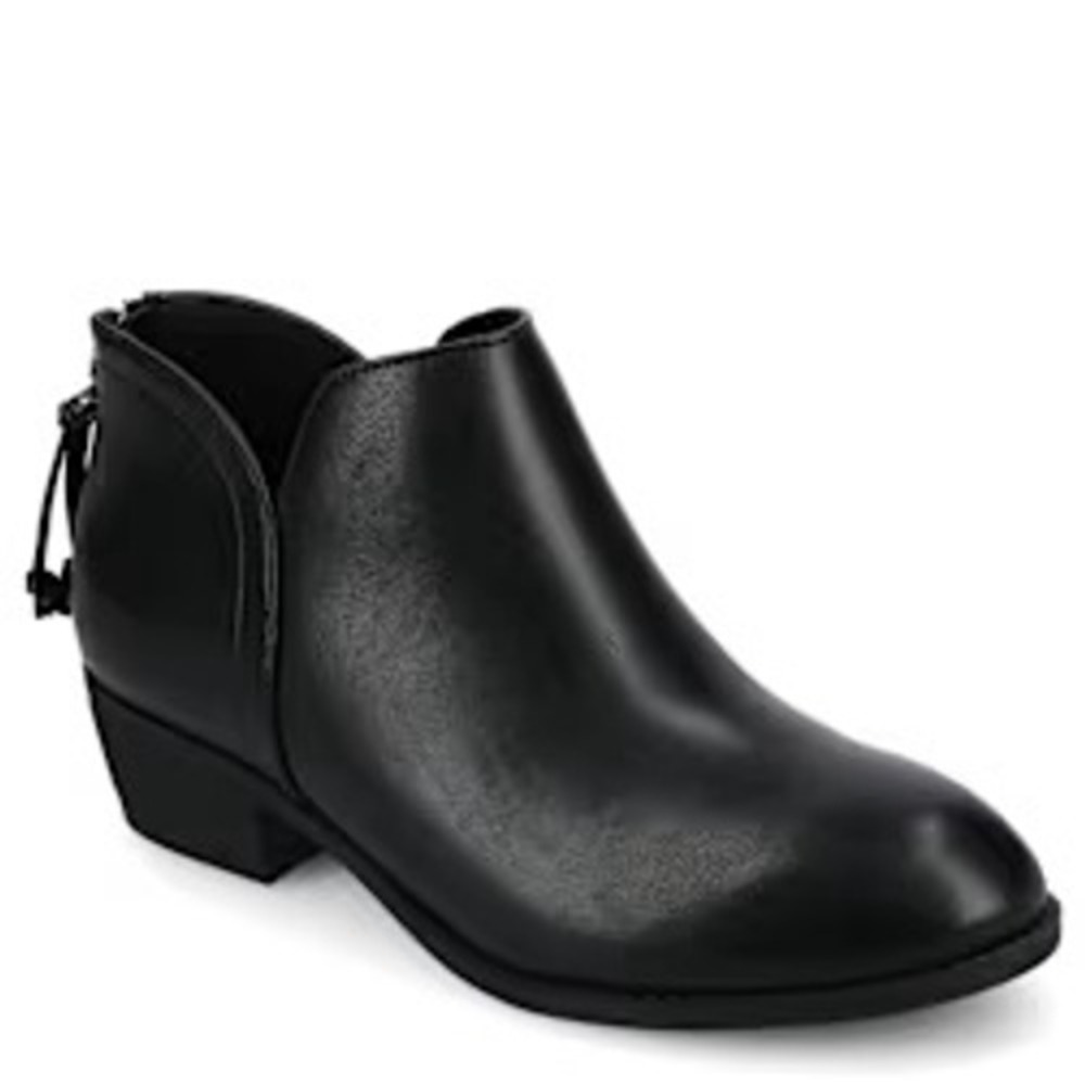 Journee Collection Livvy Women Black Faux Leather Ankle Booties Size 11 NWT